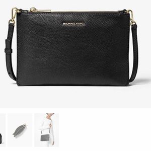 Michael Kors Leather Double-Pouch Crossbody